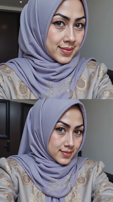 hyper HD, Masterpiece, Textured skin, 4K, Best quality of potrait a Beautiful hijab asian woman white fairy skin wearing dress , close-up half body , perfect hijab, detail veil , hyper realistic scarf and ornate on her side big back head hijab on likely hi...