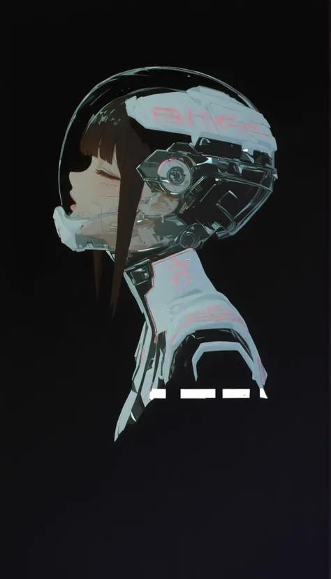 profile、Graphic Design,,blank, 1 Color Glass Clear 3D Portrait Sculpture,Rough surface finish , Facial Luminescence Line ,simple, Minimalism , Beautiful Japanese high school girl, The expression being tickled、Matching bangs、dark hair、 Elegant soft colors ,...