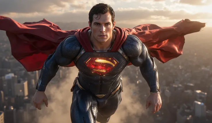 Ultra-realistic cinematic portrait of Superman (2025 James Gunn version), featuring the likeness and noble facial features of Christopher Reeve, with detailed resemblance to David Corenswet’s physique and modernized suit design.
The costume is a hybrid of ...