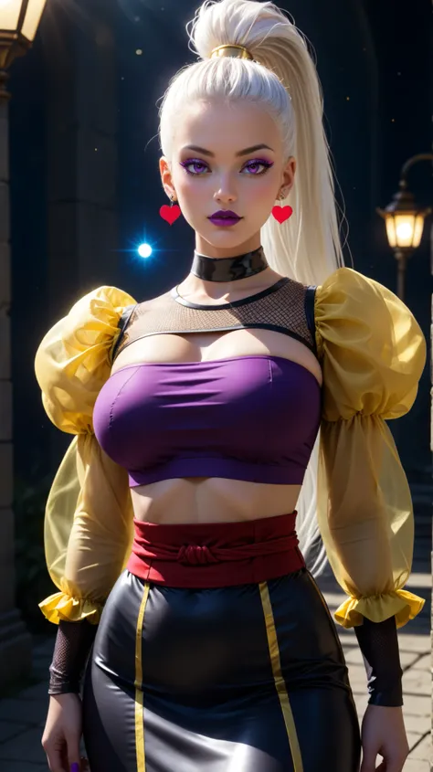 (masterpiece), best quality, expressive eyes, perfect face, solo vados , wearing earings,bangles, 30 year old women perfect breasts perfect thigs facing towards screen parted lips feminine figure body,horny looking face curvy, midriff Wearing: fishnet ja...