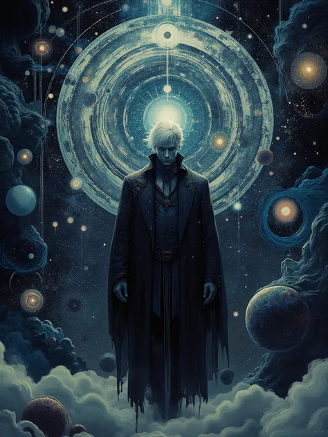 Inspired by the world of Michael Whelan, Keith Parkinson, the Gothic fantasy of Gerald Brom, and Dave Mckean. And Italo Calvino's invisible Cities. He is handsome, animated, mercurial, witty and a mad genius with the manners of an aristocrat. Age varying ...