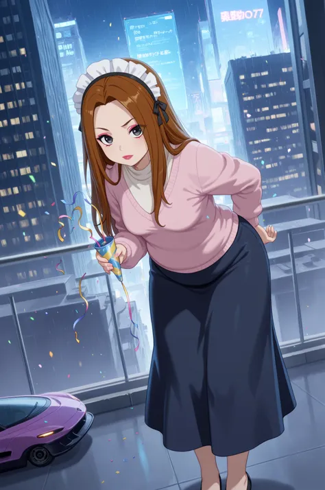 Debra, small breasts. Pale red lipstick, brown hair, black eyes, pale red makeup, long hair, thick hips, chubby, overweight, chubby, fat, mature woman..|   (sho \(sho lwlw\):0.7),(toosaka asagi:0.5),(sincos:0.3),solo, masterpiece, best quality, newest, abs...