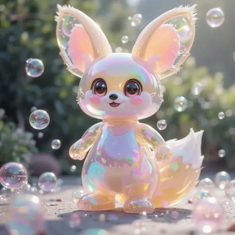 Fox made of soap bubbles v1