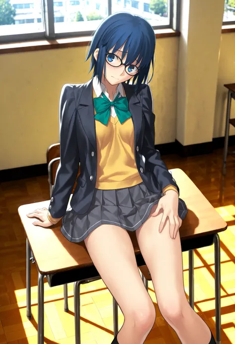 masterpiece, , absurdres, highres, detailed background, high resolution, masterpiece, necessary, detail, best quality, quality, necessary, details, High details, Precise, 8k, indoors, from above, (school, photo background, blurry background ,), sitting, ...