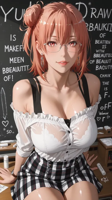 Perfect Details, An arm resting on the blackboard in front of the pulpit, PROFESSIONAL,reality、realistic with a full body crouching、photorealityistic、Maorix、 A delicate glow around them脚、 Give a lecture 、A list of names crossing the street、 A lecture by a...