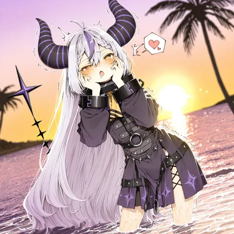 ((Abara Heiki style)), ((Laplus Darknesss)), ((Masterpiece)), ((best quality, amazing quality)), ((very aesthetic, absurdres, newest)), (backlighting), ((detailed background, negative space, blurry background, depth of field, Asymmetrical background)), (dy...