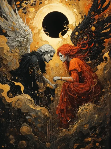 (masterpiece),(Highest quality),(Super detailed),(Ultra-high resolution) , (Best illustrations), 32k, an ancient luxurious temple,dynamic lights, shiny, glitter
Done in a balanced and vivid impressionist style symbolizing harmony of opposites ((and the sea...