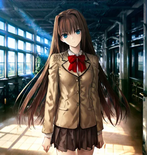 masterpiece, , absurdres, highres, detailed background, high resolution, necessary, detail, best quality, quality, necessary, High details, Precise, , indoors,((school ,photo background, blurry background, detailed background)), ,from above ,(, dark, sunl...