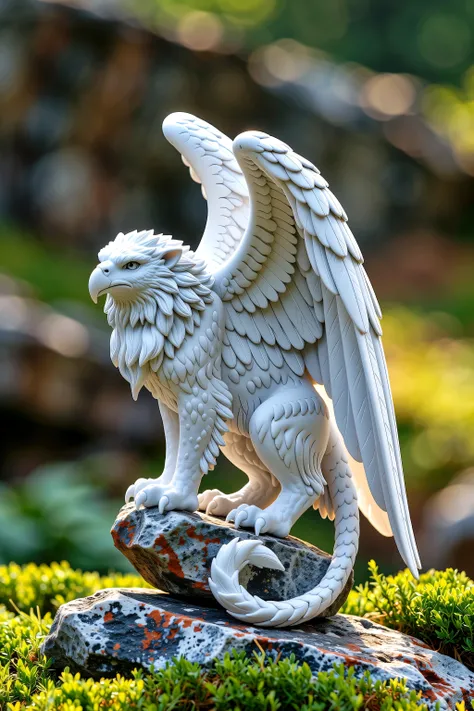 A printable 3D miniature of a Sacred Animal Spirit, designed as a companion creature of 2-2.5 cm high for a fantasy hero diorama. The model represents a majestic creature that symbolizes divine light and purity, combining natural grace with mystical presen...