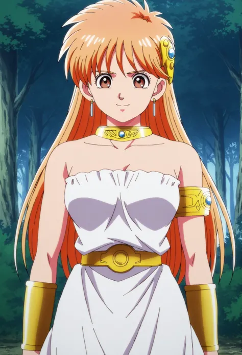 score_9, score_8_up, score_7_up,anime_screenshot,OFFICIAL ART,anime coloring, official anime artwork, screencap, anime screencap,BREAK,1girle,solo,Dragon Quest,Dai no Daibouken,princess leona,magical girl,Leona, ginger blonde hair, long hair, brown eyes, B...