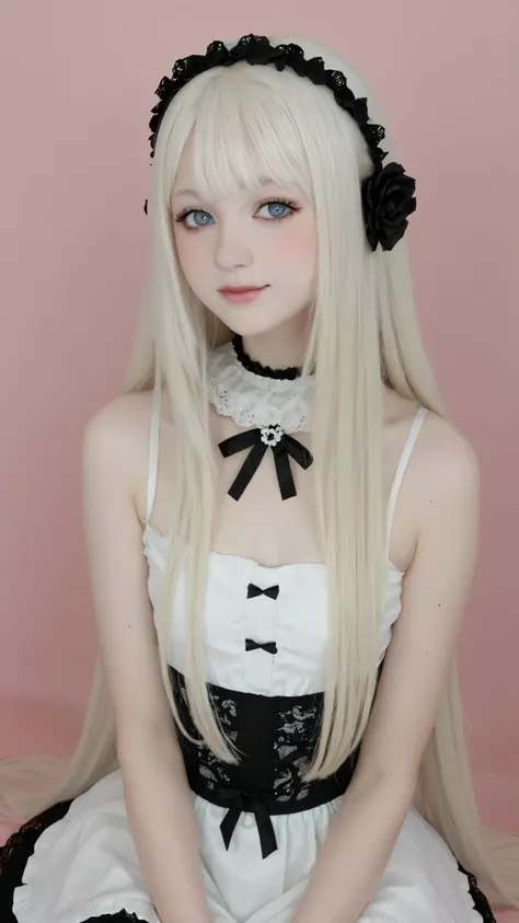  bright color:1.7、  is repairing a lost pastel color :1.7、(  Highest Quality 、masterpiece、  in en very detailed、  one girl 、((非常に  cute faces getting creampied)) , ((  long hair )),  long gray hair ,  very long straight hair  , short bang, albino white ski...