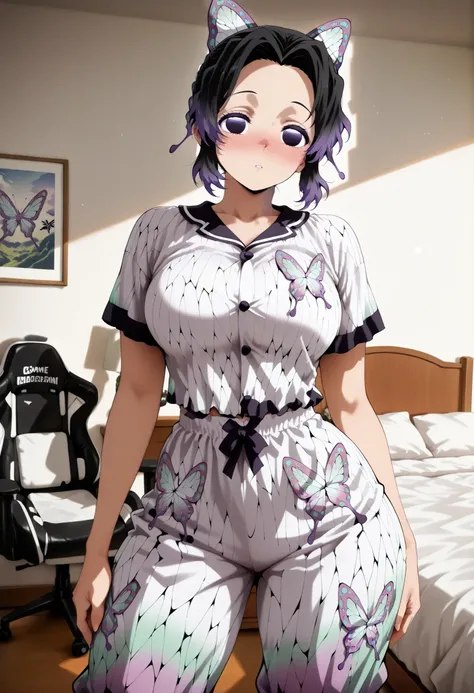 score_9, score_8_up, score_7_up, score_6_up, score_5_up, score_4_up, masterpiece, high quality, shiny skin, shiny hair, shiny body, clear body, large breasts, nose blush, nice legs, standing, nice legs, posing, SFW, looking at viewer, thick thigh, thick th...