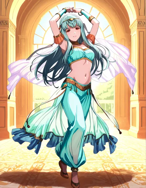 (1girl:1 . 5) , (Seul:1 . 5) , score_9 , score_8_haut , score_7_haut , source_anime , Official work , ultra-detailed , masterpiece , best quality , high resolution , beaux yeux , detailed eyes , Detailed face , beautiful detailed eyes,1girl,long hair, red...