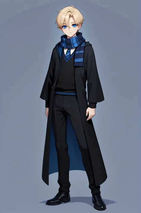 score_9, score_8_up, score_7_up, best quality, masterpiece, 4k resolution, 1boy, solo, youthful, full body, blonde hair, clean hair, tidy hair, neat hair, bangs, parted bangs, hair between eyes, short hair, blue eyes, sharp eyes, looking at viewer, confid...