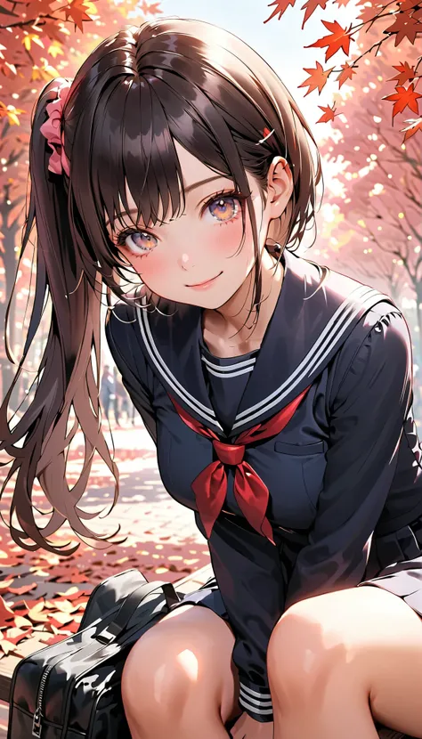 masterpiece:1.2, top-quality, ultra-high resolution, ultra detailed, realistic, photorealistic:1.3,
beautiful detailed hair, beautiful detailed face, beautiful detailed eyes,
looking at viewer, face focus, upper body, 1 girl, high school girl, young, bab...