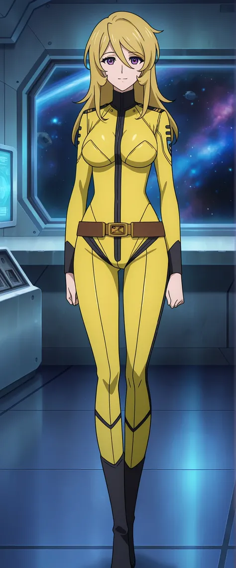 score_9, score_8_up, score_7_up,anime_screenshot,OFFICIAL ART,anime coloring, official anime artwork, screencap, anime screencap,uncensored,BREAK,
1girl, solo,Yuki Mori,24yo,
long hair, blonde hair, hair between eyes, purple eyes,large breast,large hips,BR...