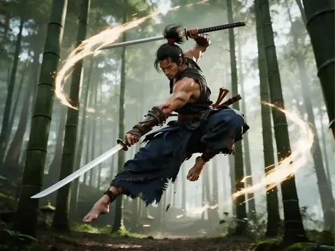Samurai's Dance in Bamboo Forest! ⚔️