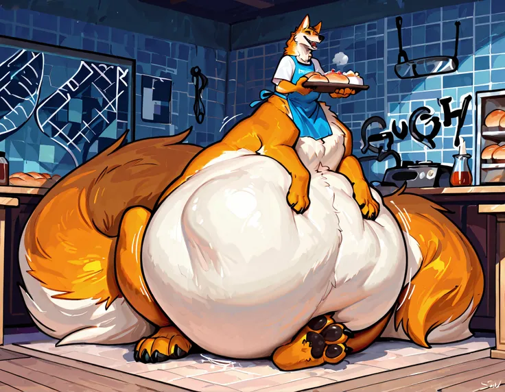 4k ultra quality, 4k full body view,(ultra high detailed body),(wolf taur:1.3),by mystikfox61, by glitter trap boy,feral paws, by bebebebebe,by morethreedee, by seibear,sharp nails,((sfw)),(ultra detailed face),detailed eyes,big tail,(hyper tail:1.2),(deta...