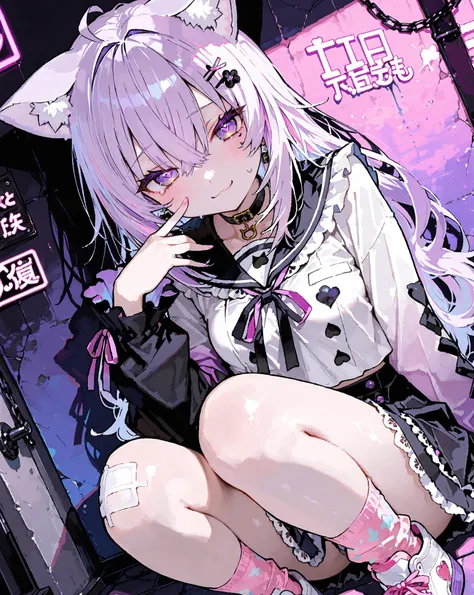 1 sexy gal , Nekomata Okayu_(ホロライブ), solo, (masterpiece, top quality, highly detailed depiction, incredibly high resolution, high quality anime picture), (voluminous A-line silhouette), (seductive gestures),
masterpiece:1.2, namaana,8k resolution, ultra-...