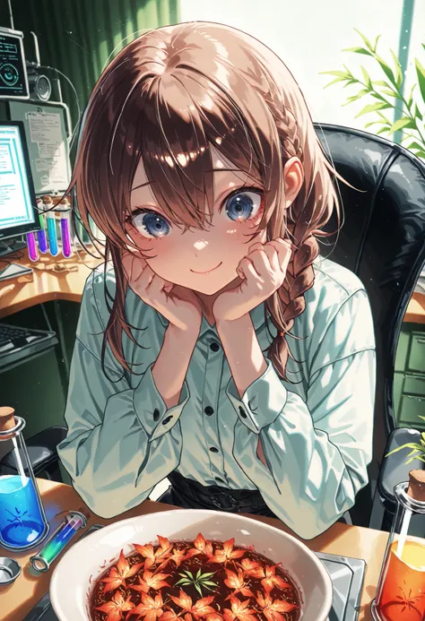 (((Forbidden Laboratory))), Dark laboratory equipment,Feeling nervous,Metallic Texture,Delicate Description，clean laboratory interior,scientist's experimental scene,Test tube,Medicines,gas emission device,spectrophotometer on the device,optical detector,co...