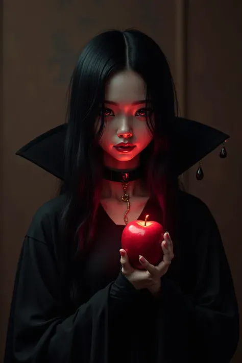 ((RAW Photo), absurd, (absurdresolution)), masterpiece, best quality, (Extremely detailed 8k unity CG wallpaper), (best illustration), (best shadow), Realistic lighting, beautiful detailed glow, ((21 years old)), girl, long black hair, black queen, accesso...