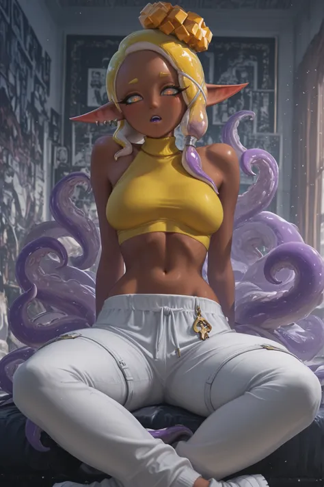 score_9, score_8_up, score_7_up, score_6_up, score_5_up, score_4_up, 
BREAK
(masterpiece: 1.0), best quality, perfect anatomy, perfect composition, perfection,
BREAK
cinematic lighting, stopu42
BREAK
FryeSplatoonHourglass, 1girl, solo, sitting, sitting cro...