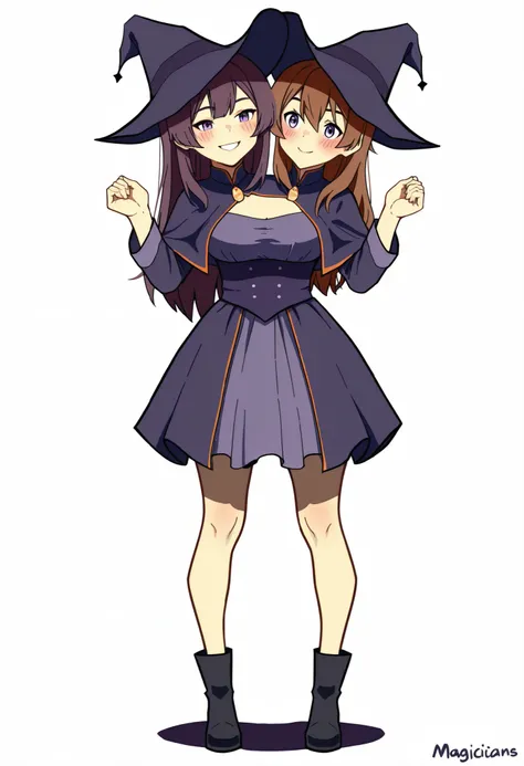 anime girl with pumpkins in her hands posing for a picture , two beautiful anime girls , 🍂 cute , anime girls , halloween art style , (anime girl) , in a halloween style , (masterpiece) , (ultra-detailed) , (high quality) , (high resolution) , (best qualit...