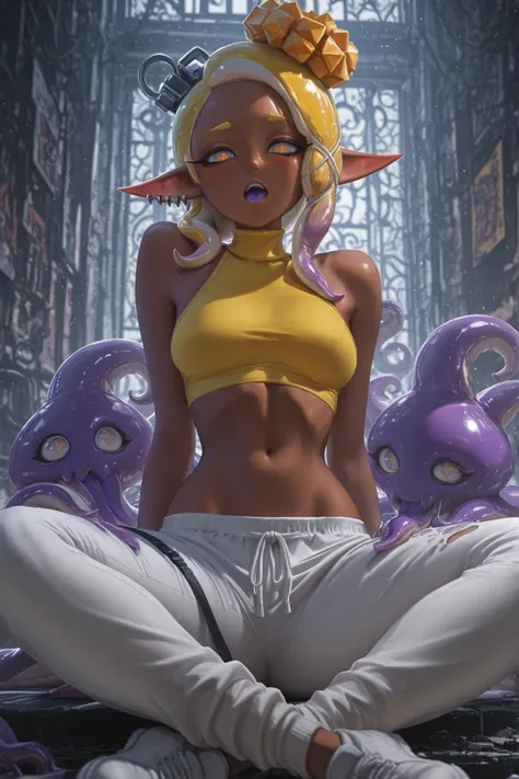 score_9, score_8_up, score_7_up, score_6_up, score_5_up, score_4_up, 
BREAK
(masterpiece: 1.0), best quality, perfect anatomy, perfect composition, perfection,
BREAK
cinematic lighting, stopu42
BREAK
FryeSplatoonHourglass, 1girl, solo, sitting, sitting cro...