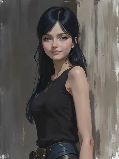 sketch painting, marinette Dopanchan, A very beautiful and cute 22 year old woman with a slight smile. (((Shy smile))), sharp focus on the face, (((Western eyes:1.5))), (((Extremely detailed ice-blue eyes, beautiful eyes, beautifully detailed eyes))), (((d...