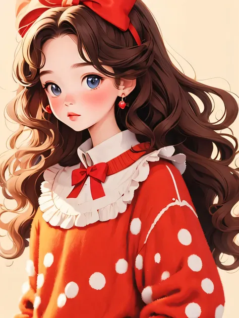 (masterpiece, Highest Quality:1.2), little girl, Alone，I applied it to my wavy hair， light and fluffy long hair，bow headband，camisole similar to Lanka，details， very soft light ，Clean Backgrounds