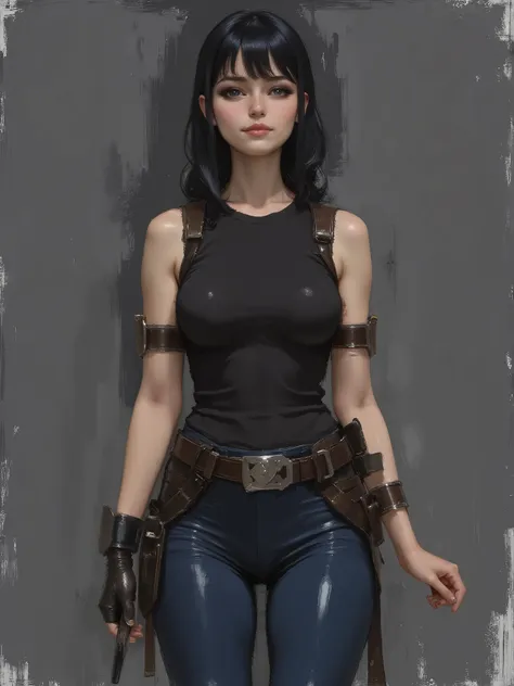 sketch painting, marinette Dopanchan, aidmaillustrious, A very beautiful and cute 22 year old woman with a slight smile. (((Shy smile))), sharp focus on the face, (((Western eyes:1.5))), (((Extremely detailed ice-blue eyes, beautiful eyes, beautifully deta...