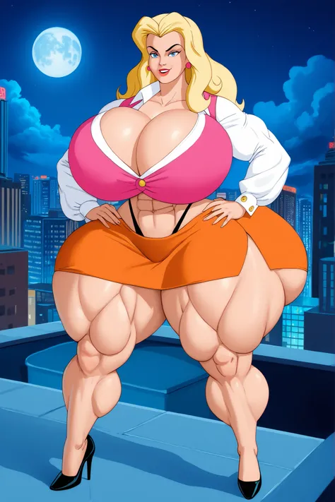 PonyXLV6_Scores BREAK (parody, retro artstyle, perfect anatomy, perfect eyes, absurd resolution,), zPDXL2, BREAK  felicia hardy, long hair, blonde hair, blue eyes, flirting, raised eyebrow, ((looking at viewer, full body view, front view)), lipstick, makeu...