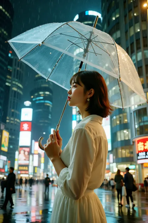雨夜の都心に立つ女1 v1.0