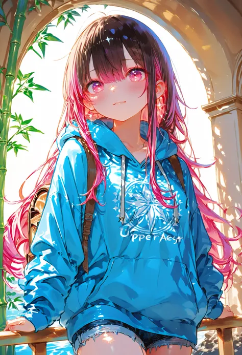 A girl who goes on an adventure in a huge underground cave in search of sparkling ores、cowboy shot、slender body、serious expression、Attitudes Like Leading Explorers、Bright Ore Shining in the Dark、A fantastic underground lake、 Chokehole、Stalagmite 、Beautiful...