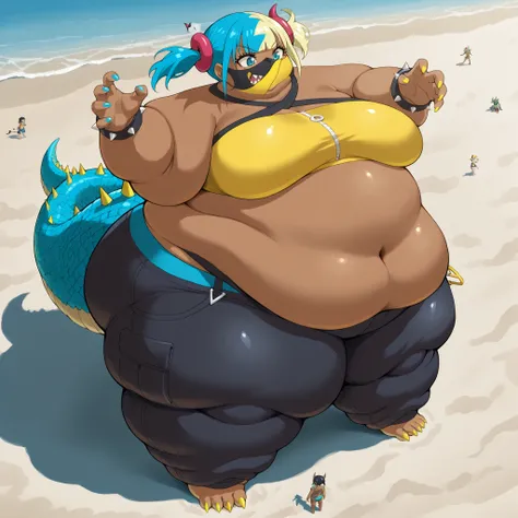  tail scales,kaiju,(horns:2),thick thighs,tail,(claws:1.2),(sharp teeth:1.4),(spikes:1.5),(monster:1.5),monster girl,giantess,giant,two-tone scales,scalie,alien, CanariZAILXLV1.0v01,
short hair, twintails, short twintails, blunt bangs, blue hair, blonde ha...