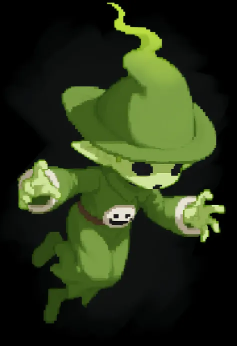 sheet green goblin ghost,solo,ghost costumel, #000000 black background,
