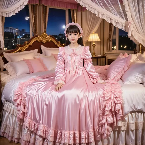 (( Distant view,full body:1.0)),Highest Quality, masterpiece, highest resolution, art work, super それにget used to it, many get used to it, get used to it, それにget used to it, 3k photos,,Three Daughters of a Noble Family, ((10 year old Japanese girl)),get use...