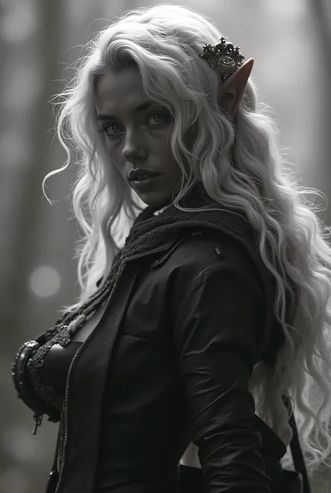 ,гиперреалистичная фотография,насыщенные теплые цвета,стиль фото 1980хх : ((1a grey-skinned teen-European woman -dark elf(Drow), ((a dark elf,(drow),темно-серая кожа, красные глаза, серебристые волосы)), pointed elf ears, grey skin, light silver hair, clos...