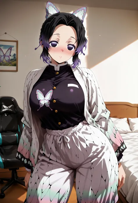 score_9, score_8_up, score_7_up, score_6_up, score_5_up, score_4_up, masterpiece, high quality, shiny skin, shiny hair, shiny body, clear body, large breasts, nose blush, nice legs, standing, nice legs, posing, SFW, looking at viewer, thick thigh, thick th...