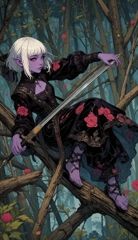 (The fusion of ukiyo-e and dark fantasy. Aesthetic, gothic-style digital art. Detailed facial rendering. A mysterious woman wearing a veil.) BREAK
(Translucent white hair. Straight-across bangs. White eyebrows. Long white eyelashes. Almond-shaped eyes. La...