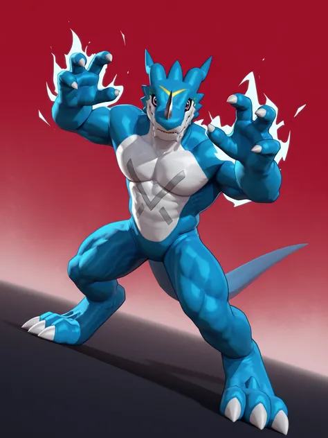 xv33m0n, digimon (creature), furry male,((5 fingers:1.5)),,highres, hi res, best quality, masterpiece, intricate details, absurdres, 4k,, semi realistic, cartoon,
1boy, mature male, furry,full shot, energy around, aura,featureless body, looking at viewer, ...