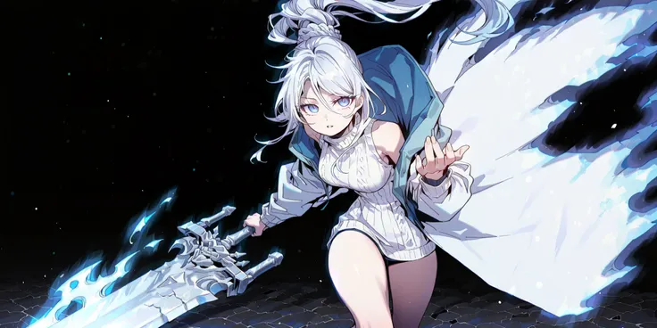 Alone, 1 girl, solitary female character, a young teenager about 1.5 meters tall. She stands alone against a deep black background, making her stand out vividly. Her physique and height are exactly like Terakomari Gandesblood from The Vexations of a Shut-I...