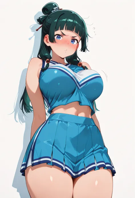 score_9, score_8_up, score_7_up, score_6_up, score_5_up, score_4_up, masterpiece, high quality, BREAK, 1girl, navel, midriff, rounded breasts, thick breasts, sfw, looking at viewer, nose blush, shiny legs, shiny body, shiny hair, clear skin, clear body,, l...
