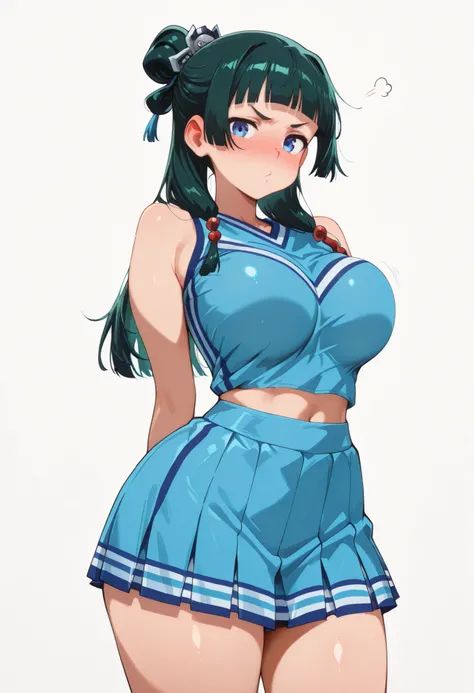 score_9, score_8_up, score_7_up, score_6_up, score_5_up, score_4_up, masterpiece, high quality, BREAK, 1girl, navel, midriff, rounded breasts, thick breasts, sfw, looking at viewer, nose blush, shiny legs, shiny body, shiny hair, clear skin, clear body,, l...