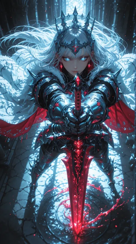 masterpiece, ultra-detailed:1.2, official art, high definition, depth of field, vibrant colors, masterpiece, 8K, high-quality, best quality,
Super realistic, hyper realistic, super detailed atmosphere,
Majestic anime warrior princess in dark ornate arm...