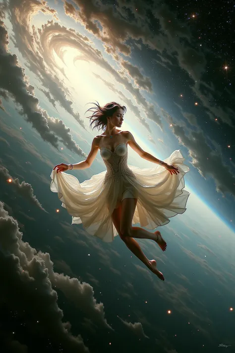 宇宙を浮遊する女性 v1.0