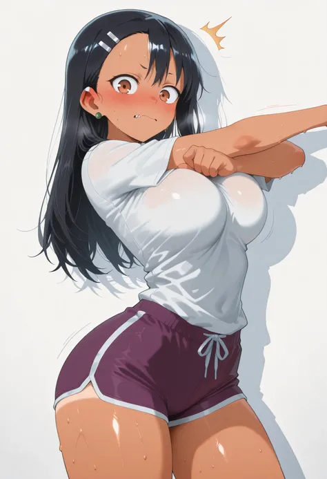 core_9, score_8_up, score_7_up, score_6_up, score_5_up, score_4_up, masterpiece, high quality, BREAK, 1girl, 1girl,, looking at viewer, nose blush, shiny legs, shiny body, shiny hair, clear skin, clear body, solo, thick thigh, thick thighs, solo, female, l...