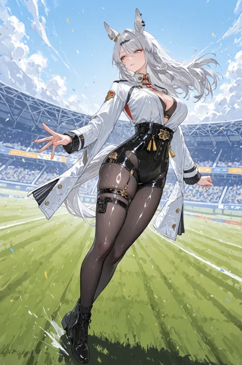 Uma Musume、horse ear、Jirio Mahonoko、 A sophisticated eye 、Full Body、GBF_style、748cm style、32K、semi-realistic、 super detailed description on the front 、art work、Original Work、 Detailed Color、 detailed eyes、 detailed face 、Detailed Eyes、detailed eyes、Exquis...