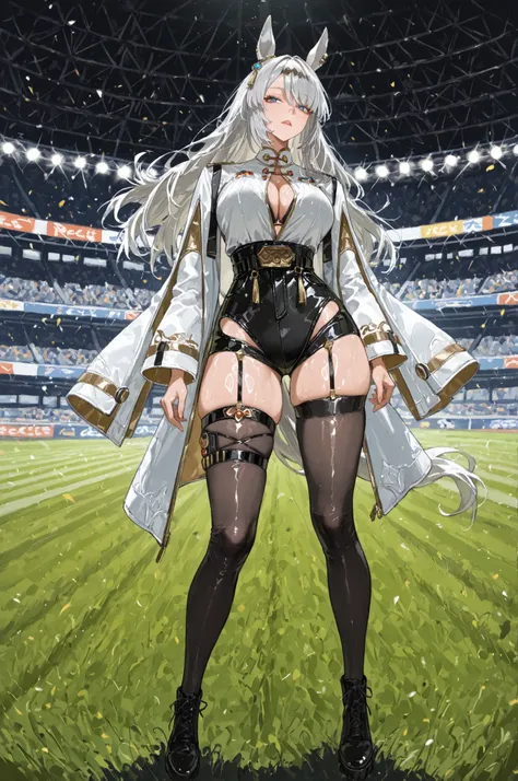 Uma Musume、horse ear、Jirio Mahonoko、 A sophisticated eye 、Full Body、GBF_style、748cm style、32K、semi-realistic、 super detailed description on the front 、art work、Original Work、 Detailed Color、 detailed eyes、 detailed face 、Detailed Eyes、detailed eyes、Exquis...