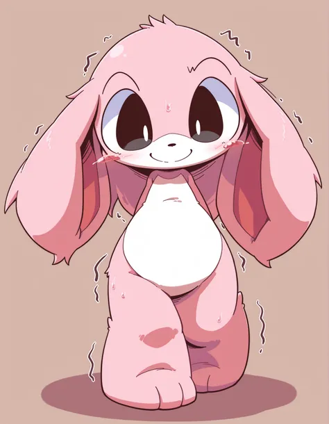 1girl, furry, solo, happy,  nettsuu_style,, masterpiece, best quality, amazing quality,, full body, simple background, trembling